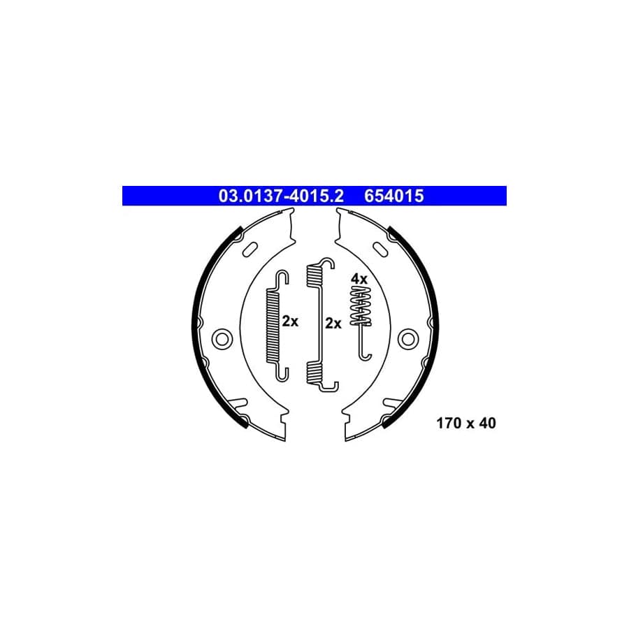 ATE 03.0137-4015.2 Handbrake Shoes