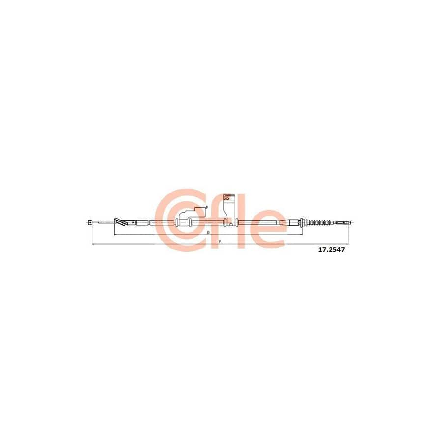 Cofle 17.2547 Hand Brake Cable for Hyundai I10 I (Pa)