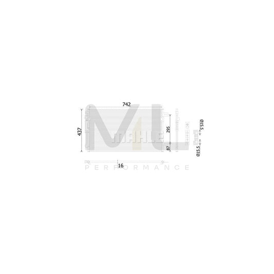 MAHLE ORIGINAL AC 907 000S Air conditioning condenser for CHRYSLER VOYAGER without dryer | ML Performance Car Parts