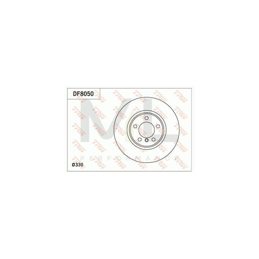 TRW DF8050 Brake Disc Vented, Painted, High-carbon | ML Performance Car Parts