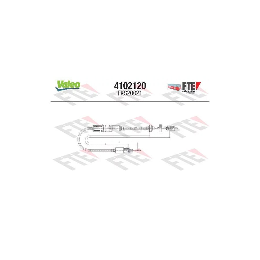 FTE 4102120 Clutch Cable for Renault Laguna