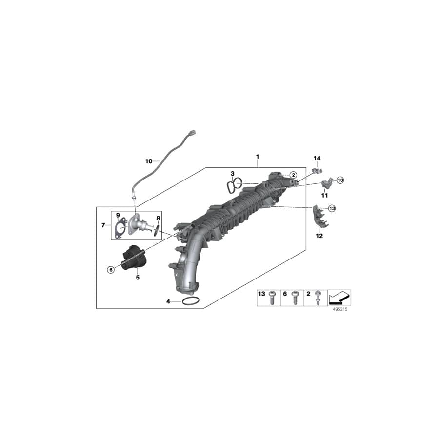 Genuine BMW 11618471741 G32 G12 G01 Pipe (Inc. X4 30dX, 740dX & 630dX) | ML Performance UK Car Parts