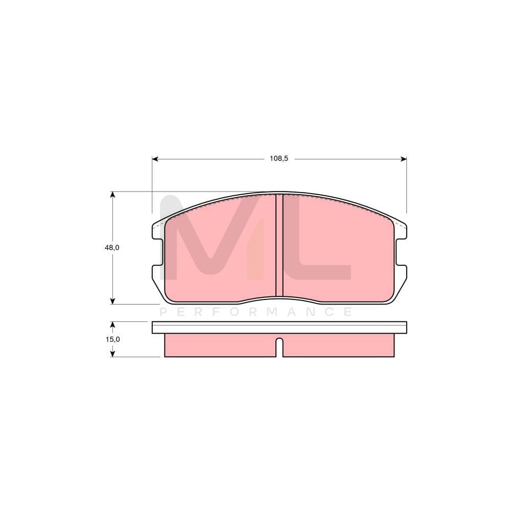 TRW Gdb365 Brake Pad Set Not Prepared For Wear Indicator | ML Performance Car Parts