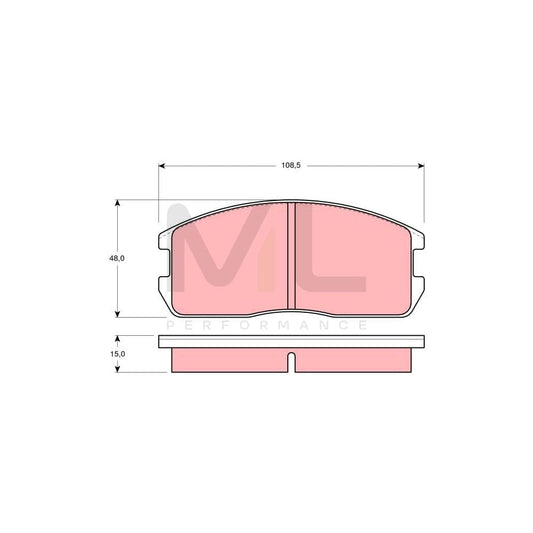 TRW Gdb365 Brake Pad Set Not Prepared For Wear Indicator | ML Performance Car Parts
