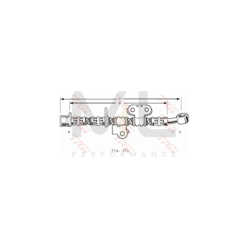 TRW PHD375 Brake Hose 657mm, M10x1 | ML Performance Car Parts