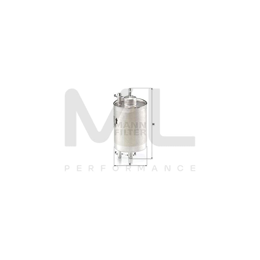 MANN-FILTER WK 720/1 Fuel filter In-Line Filter, with integrated pressure regulator