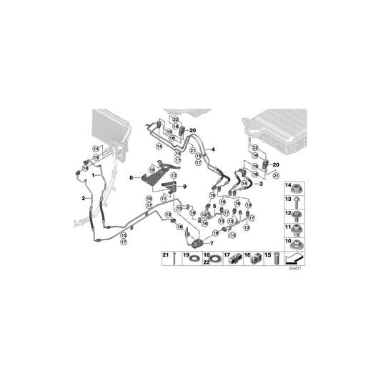 Genuine BMW 64539354580 G05 Pressure Line, Underfloor (Inc. X5 45eX) | ML Performance US Car Parts