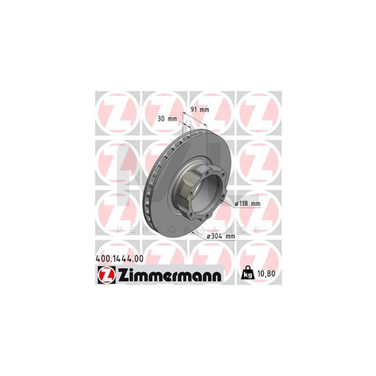 ZIMMERMANN 400.1444.00 Brake Disc suitable for MERCEDES-BENZ VARIO Internally Vented, High-carbon  - 1 piece