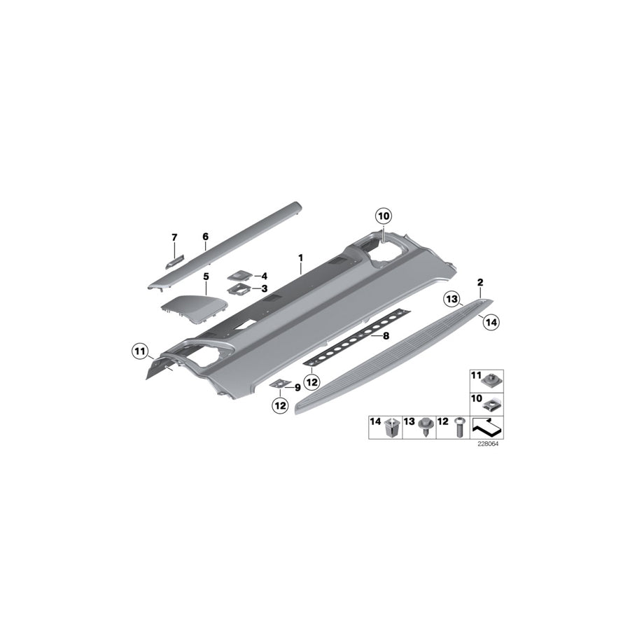 Genuine BMW 51469170397 F02 F01 Rear Window Shelf OYSTER (Inc. 730d, 750LiX 4.0 & 740LdX) | ML Performance US Car Parts