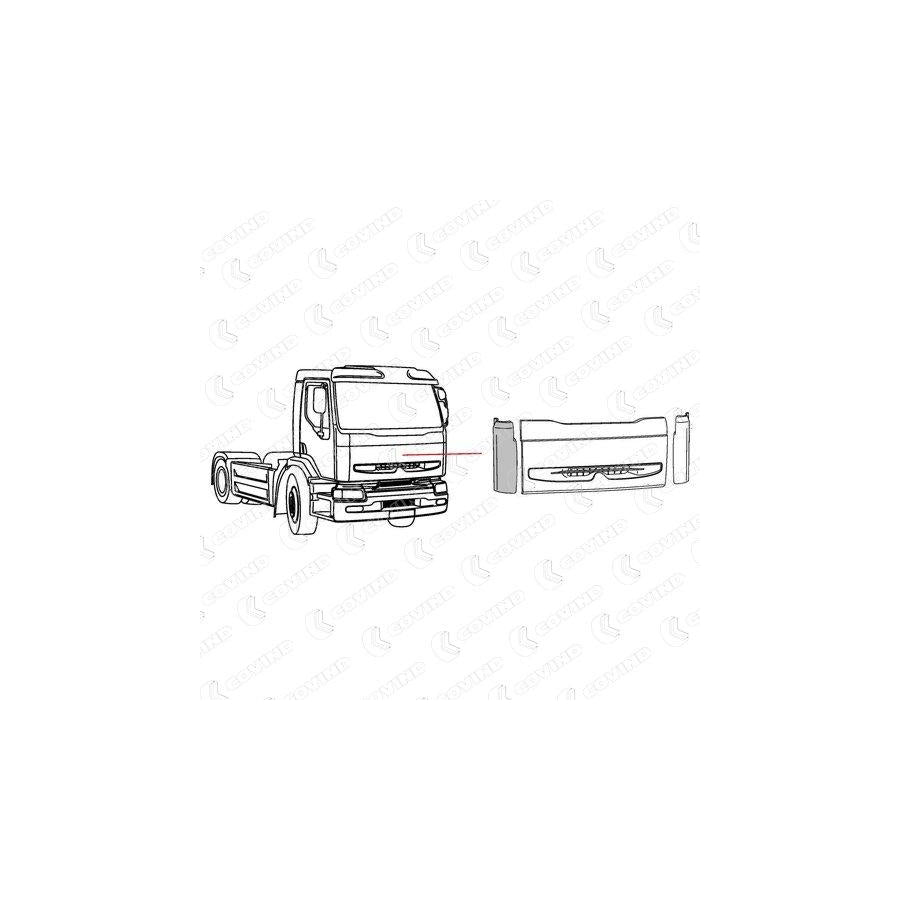 Covind 385/160 Air Deflector, Driver Cab