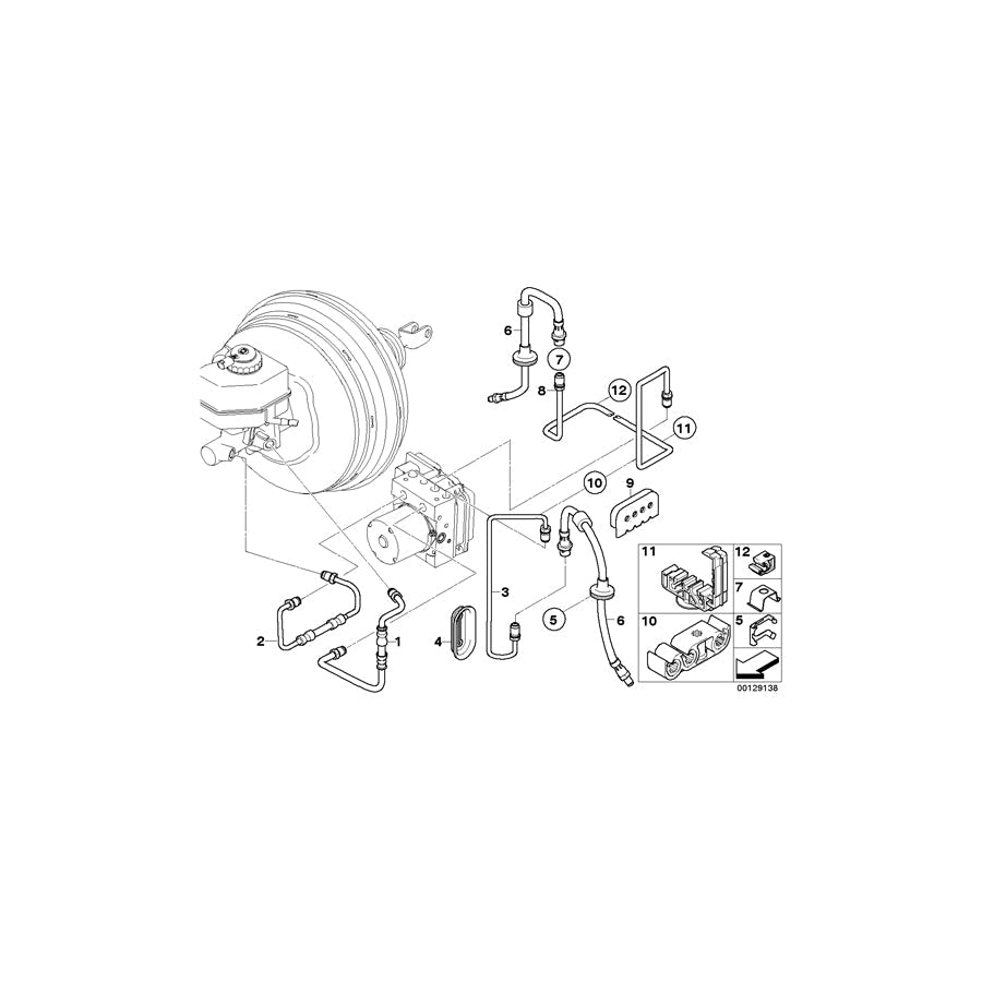 Genuine BMW 34323332360 E83 Pipeline With Pressure Hose (Inc. X3) | ML Performance US Car Parts
