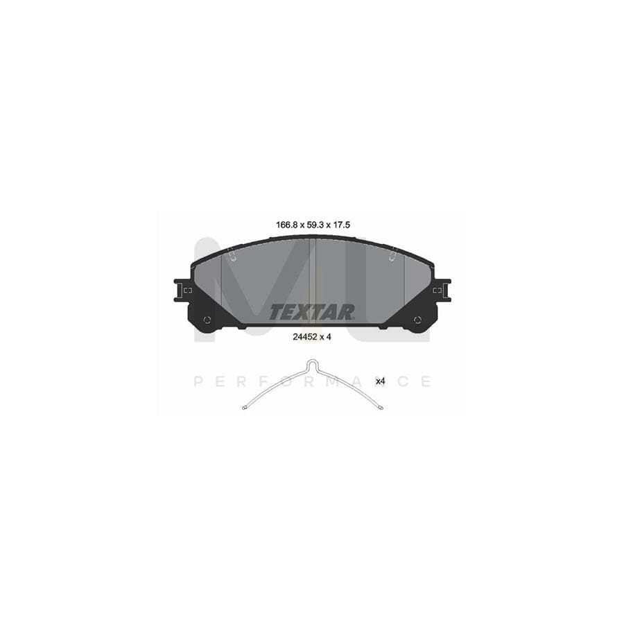 TEXTAR 2445201 Brake pad set not prepared for wear indicator | ML Performance Car Parts