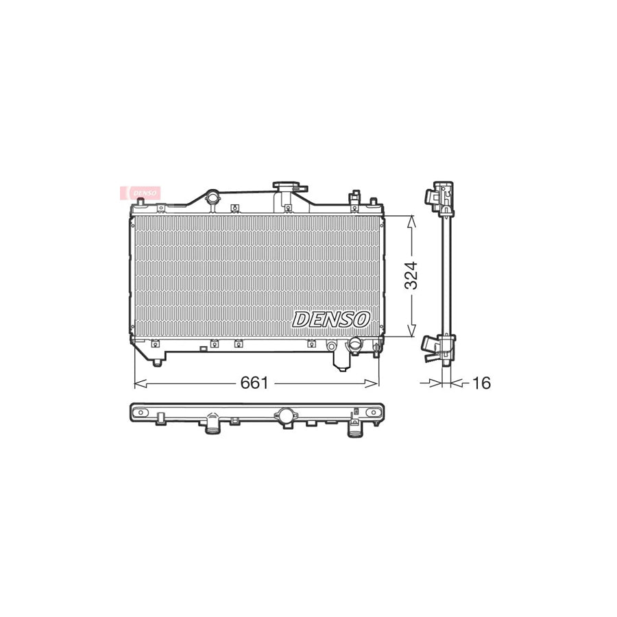 DENSO DRM50031 Engine Radiator for Toyota Avensis
