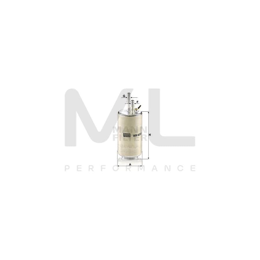 MANN-FILTER WK 6004 Fuel filter In-Line Filter