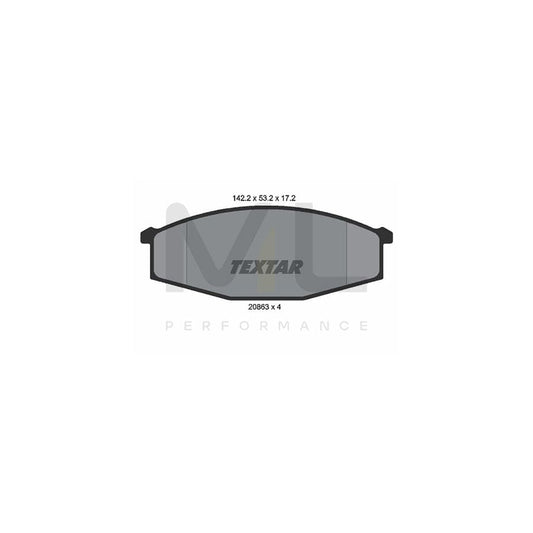 TEXTAR 2086301 Brake pad set for NISSAN PATROL not prepared for wear indicator | ML Performance Car Parts