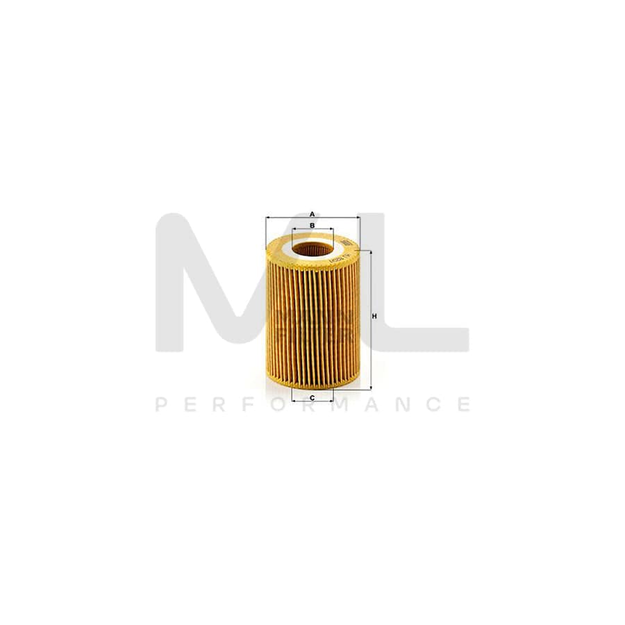 MANN-FILTER HU 820/1 y Oil Filter with seal, Filter Insert