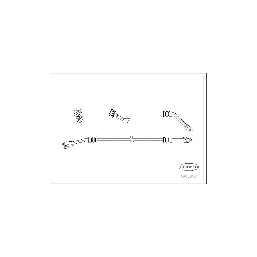 Corteco 19033567 Brake Hose for Nissan Terrano II Off-Road (R20)