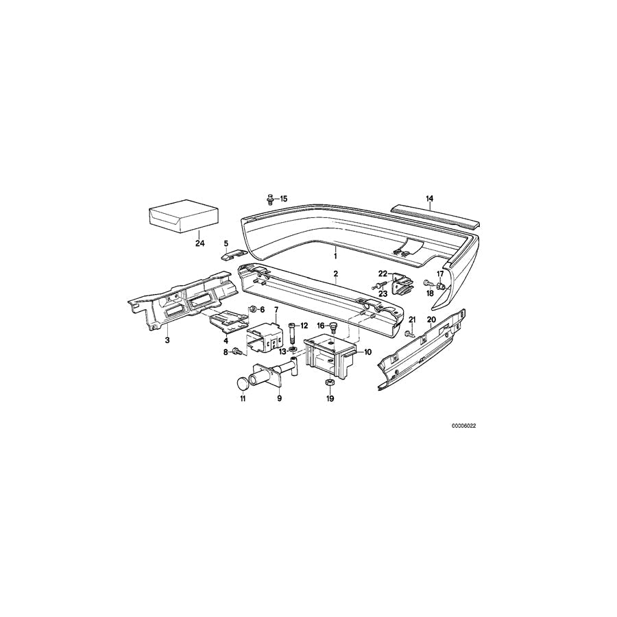 Genuine BMW 51121963951 E32 Holder (Inc. 750i, 750iL & 750iLS) | ML Performance US Car Parts
