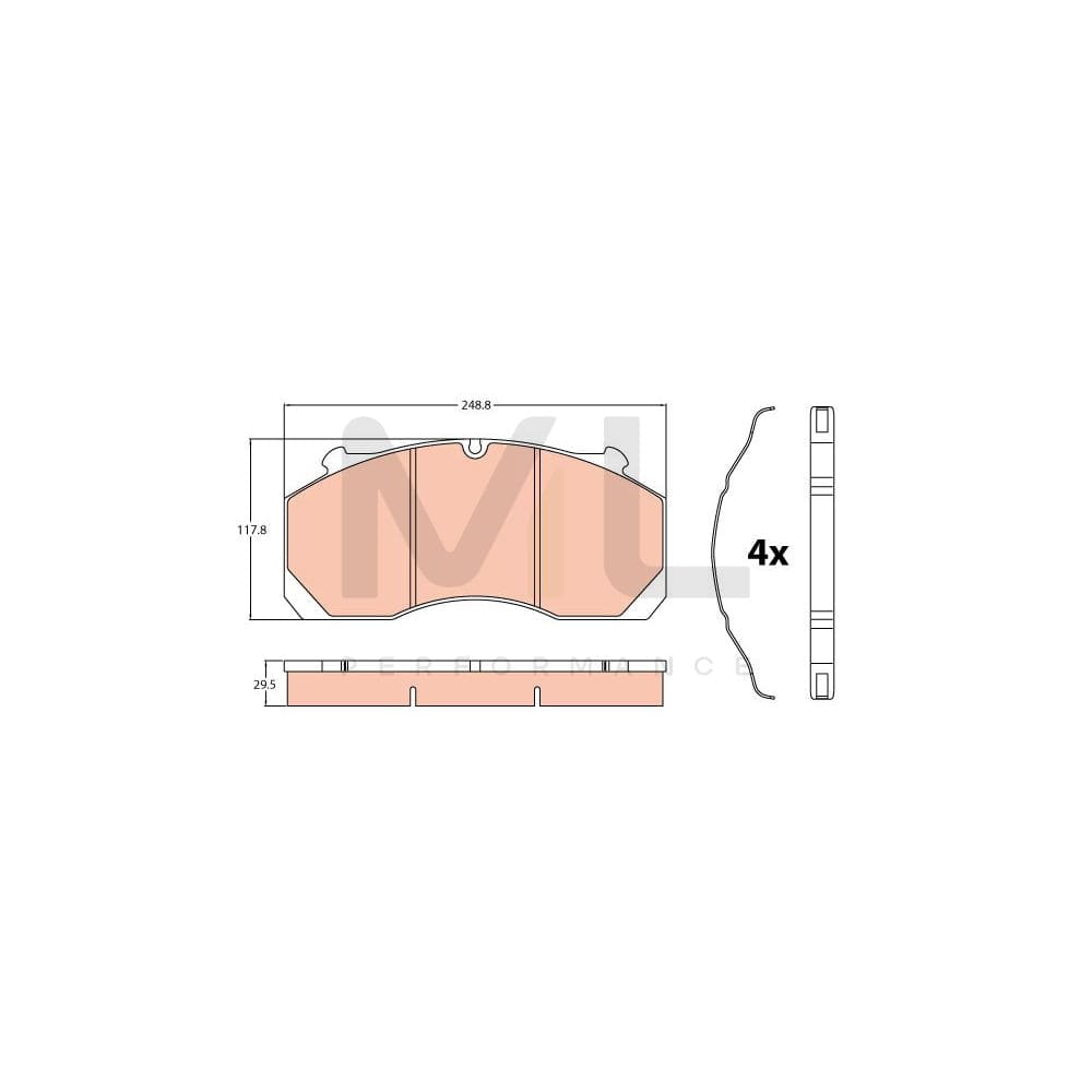 TRW Gdb5099 Brake Pad Set Prepared For Wear Indicator | ML Performance Car Parts