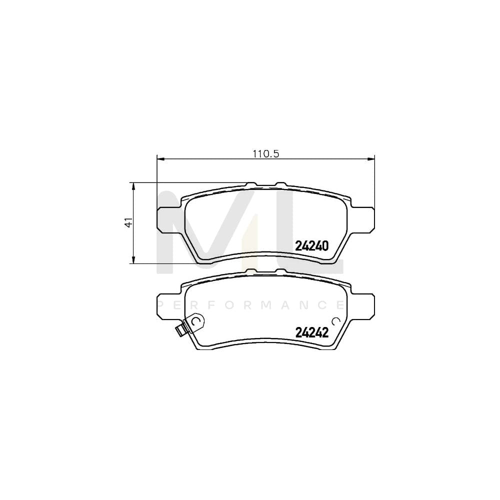 Hella 8DB 355 012-081 Brake Pad Set With Acoustic Wear Warning