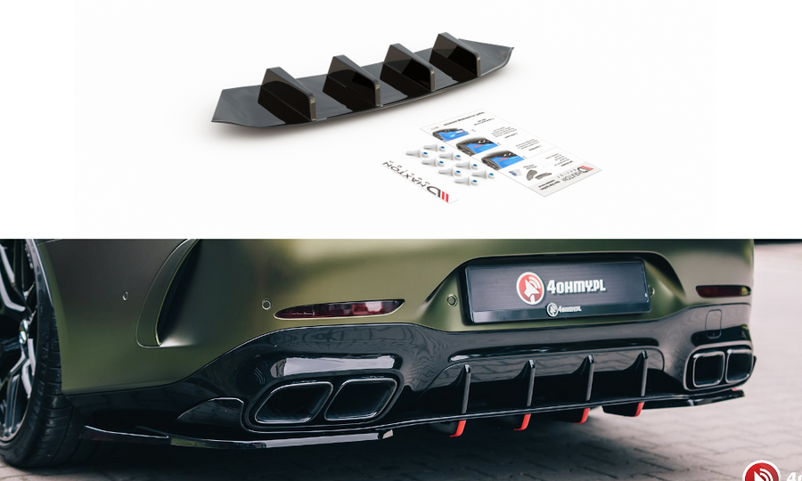 Maxton Design ME-GT-4D-AMG-RS1T Rear Valance Mercedes Benz AMG GT 63S 4-Door Coupe Aero | ML Performance US Car Parts