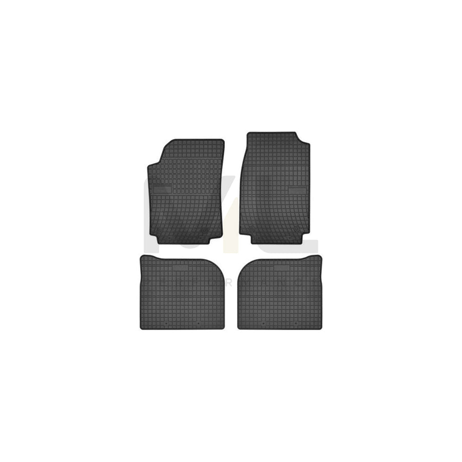 FROGUM 0731 Floor mat set Elastomer, Front and Rear, Quantity: 4, Black