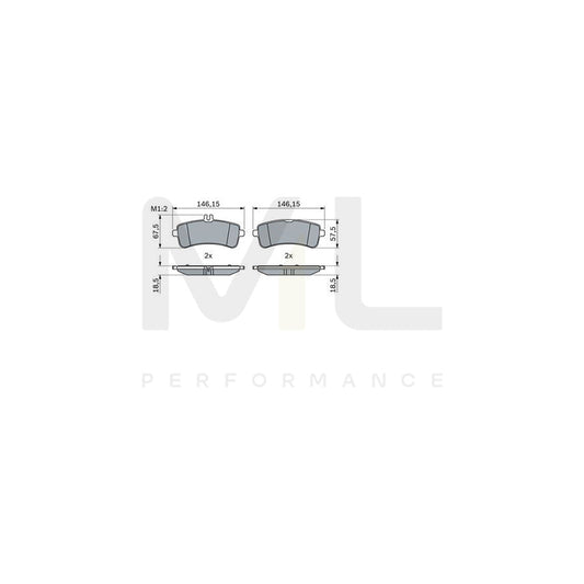 Bosch 0986494764 Brake Pad Set BP1938 | ML Performance Car Parts