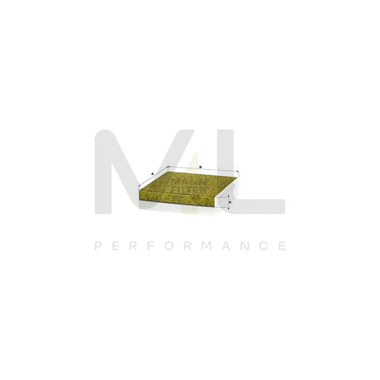 MANN-FILTER FP 27 008 Pollen filter Activated Carbon Filter, Activated Carbon Filter with polyphenol, Particulate filter (PM 2.5), with antibacterial action, with fungicidal effect