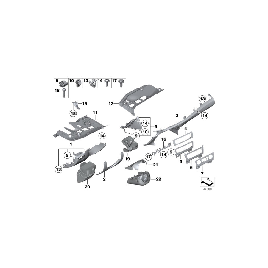 Genuine BMW 51452991304 E84 Trim Panel, Steering Column, Bottom Left hand drive (Inc. X1 25dX, X1 25iX & X1 18i) | ML Performance US Car Parts