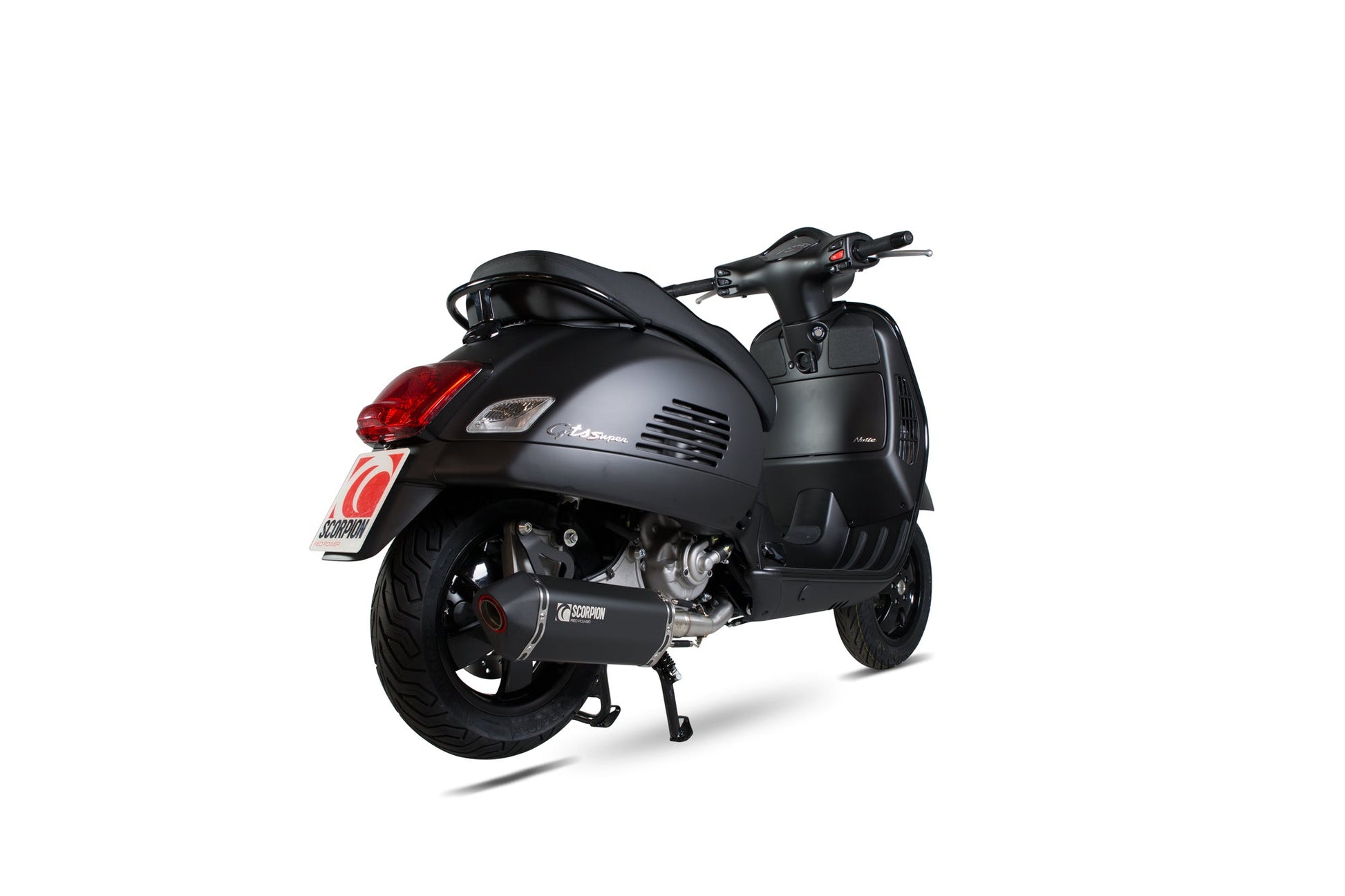 Scorpion RVE211BCER Vespa Serket Parallel Full System - Black Ceramic Coated Sleeve (GTS 125 / GTS250 / GTS300) | ML Performance US US