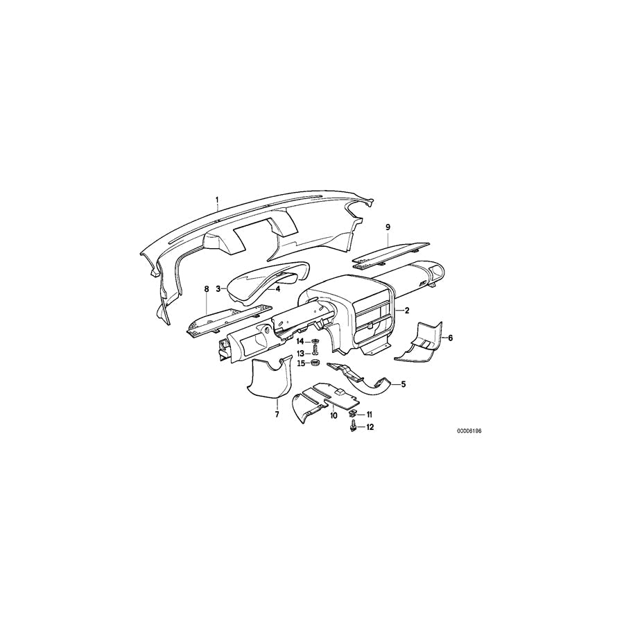 Genuine BMW 51452291349 Covering Dashboard Front GRAU (Inc. Z1) | ML Performance US Car Parts