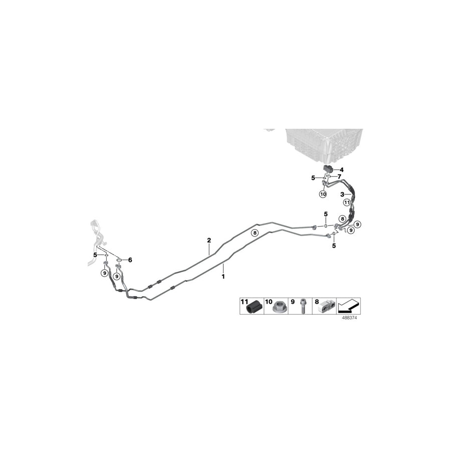Genuine BMW 64539342892 G30 Suction Line, Underfloor (Inc. 530e & 530eX) | ML Performance US Car Parts
