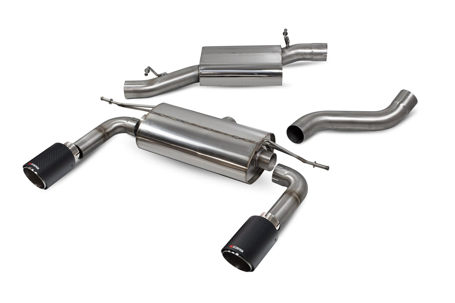 Scorpion SAU086CF Audi TT MK3 Resonated Cat-Back System With No Valves | ML Performance US US