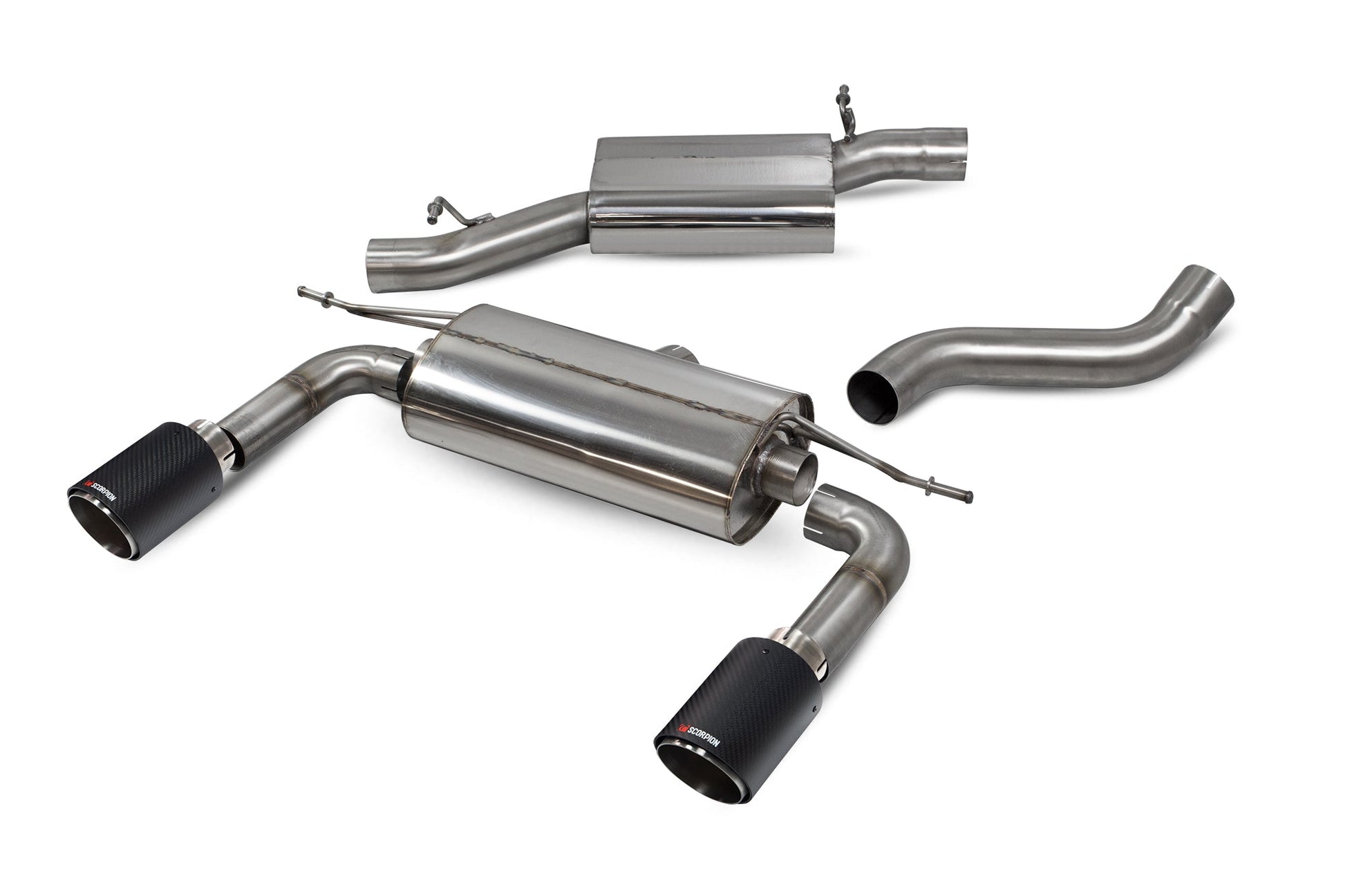 Scorpion SAU086CF Audi TT MK3 Resonated Cat-Back System With No Valves | ML Performance US US