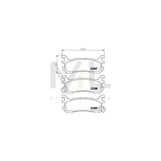 Hella 8DB 355 009-911 Brake Pad Set With Acoustic Wear Warning