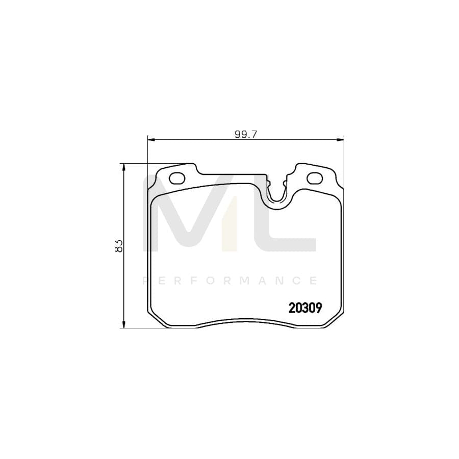 TEXTAR 2030907 Brake pad set prepared for wear indicator | ML Performance Car Parts