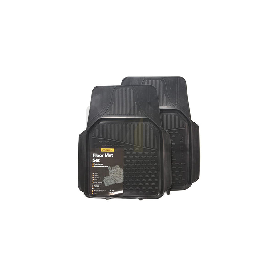 RIDEX 215A0042 Floor mat set Elastomer, Front, Quantity: 2, Black