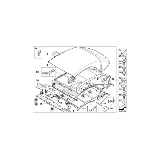 Genuine BMW 54347190736 E88 Centering Pin (Inc. 120d, 123d & 118i) | ML Performance US Car Parts
