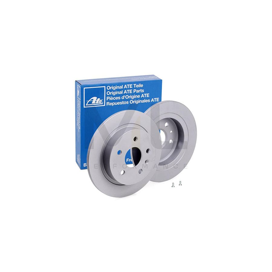 ATE 24.0112-0187.1 Brake Disc Solid, Coated, with bolts/screws  - 1 piece
