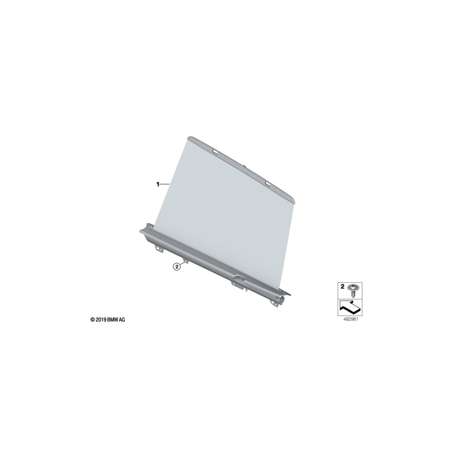 Genuine BMW 51357422722 G01 Sun Blind, Right SCHWARZ (Inc. X3 20dX, X3 M40iX & X3 30iX) | ML Performance US Car Parts