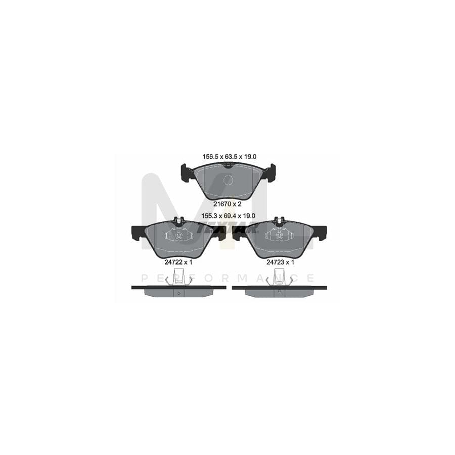TEXTAR 2472281 Brake pad set epad, prepared for wear indicator | ML Performance Car Parts