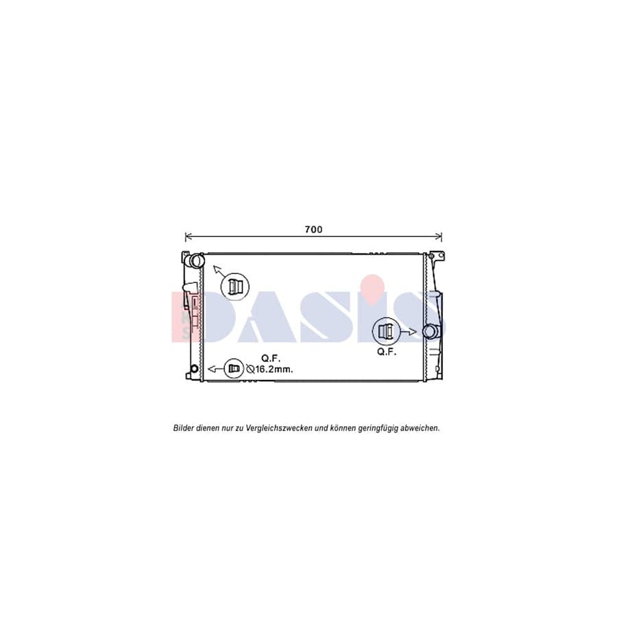 AKS Dasis 050068N Engine Radiator