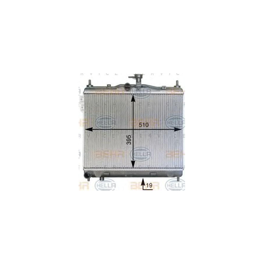 Hella 8MK 376 762-001 Engine Radiator For Hyundai Getz (TB)