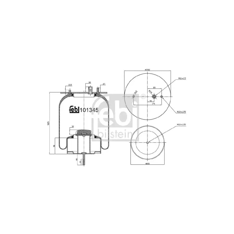 Febi Bilstein 101345 Boot, Air Suspension
