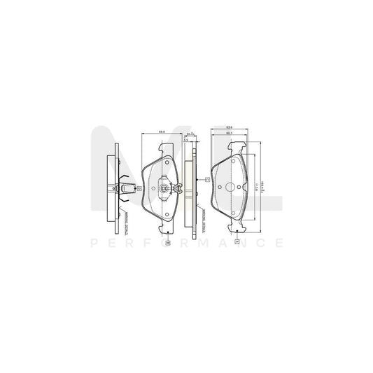 Bosch 0986Tb2034 Brake Pad Set Excl. Wear Warning Contact, With Accessories  | ML Performance Car Parts