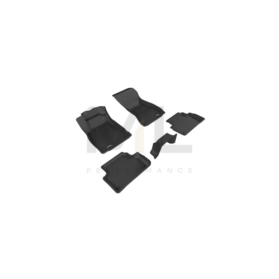 3D L1AD04201509 Floor mat set for AUDI A4 Elastomer, Front, Rear, Quantity: 5, Black