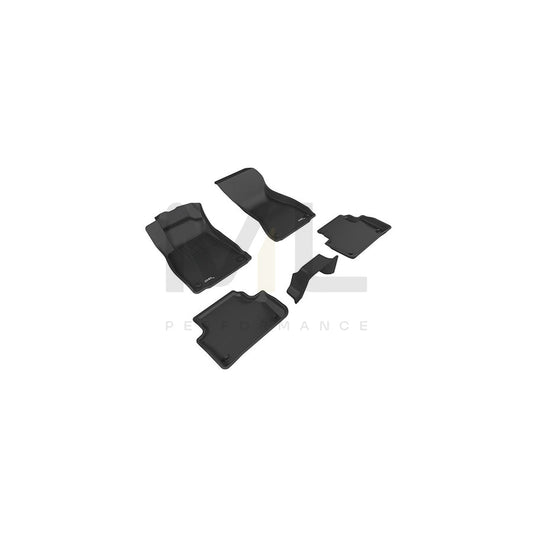 3D L1AD04201509 Floor mat set for AUDI A4 Elastomer, Front, Rear, Quantity: 5, Black