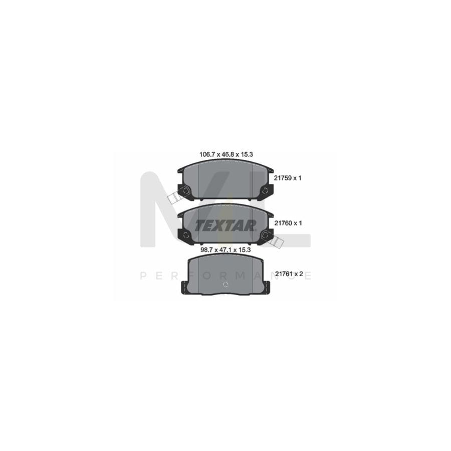 TEXTAR 2175901 Brake pad set for TOYOTA MR 2 with acoustic wear warning | ML Performance Car Parts