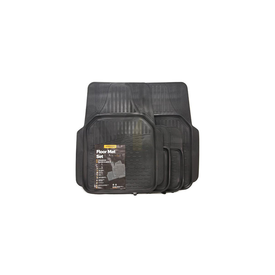 RIDEX Universal fit 215A0041 Floor mat set Elastomer, Front and Rear, Quantity: 4, Black