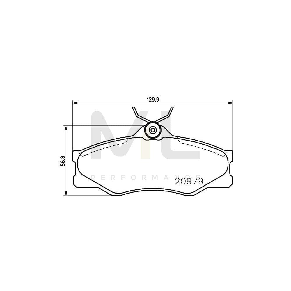 Hella 8DB 355 017-661 Brake Pad Set For Not Prepared For Wear Indicator, With Brake Caliper Screws